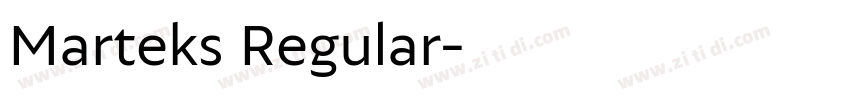 Marteks Regular字体转换